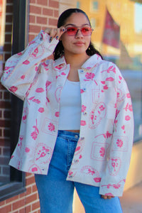 Girly Pop Button Down Jacket
