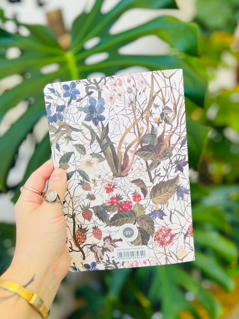 A5 Notebook Forest Flowers on White