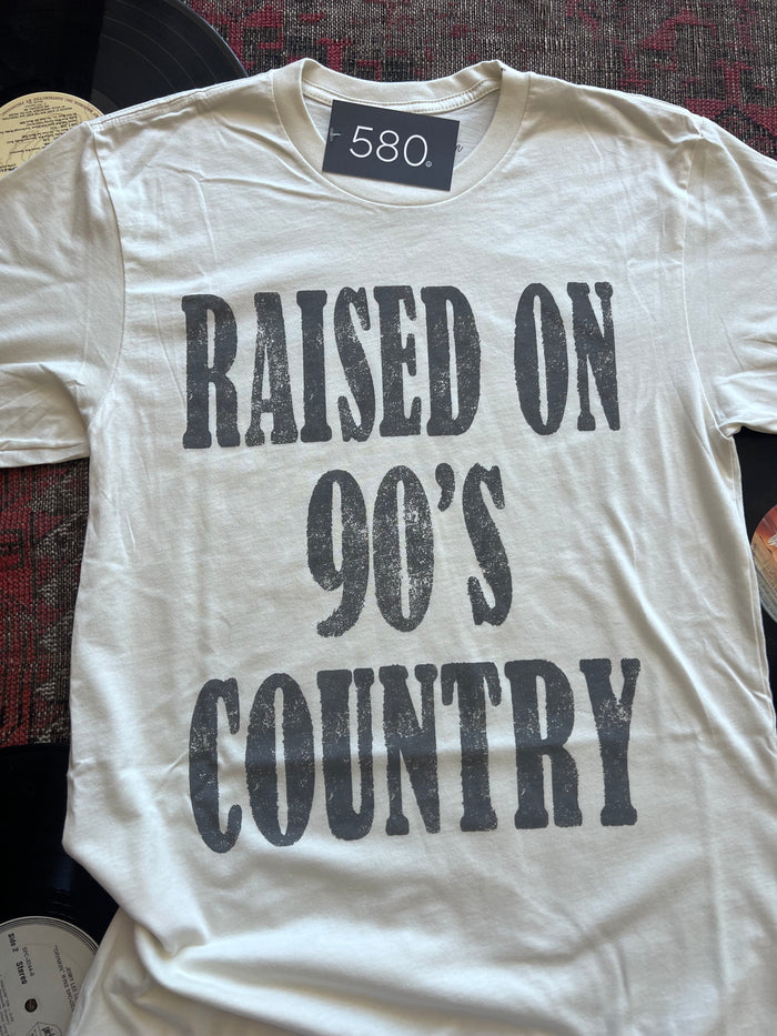 Ivory Raised on 90s Country Graphic Tee