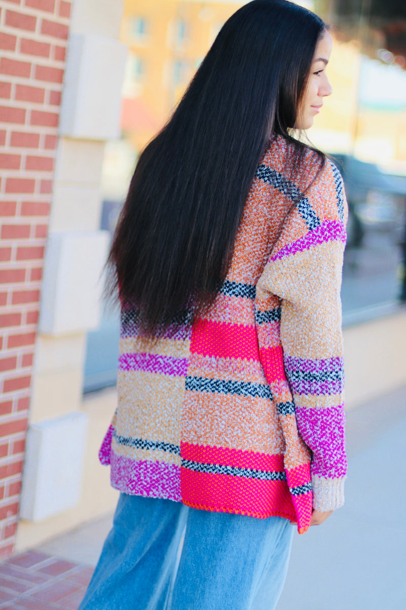 Cozy Colorful Cardigan