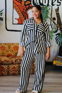 Its Showtime Striped Shirt & Pants Set