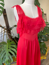 Vault | Red Romance Slip/Nightgown Small