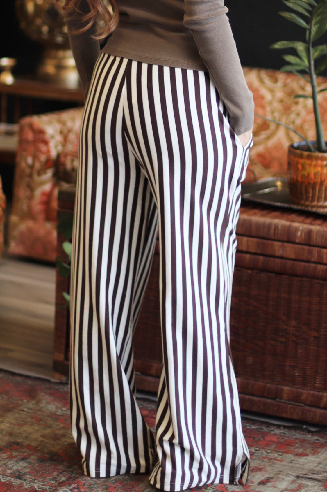 Stella Stripe Pants + Chocolate