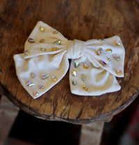 Large Cord Rhinestone Bow + 5 Colors