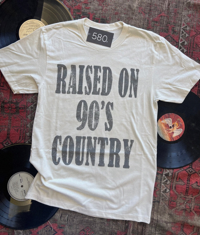 Ivory Raised on 90s Country Graphic Tee