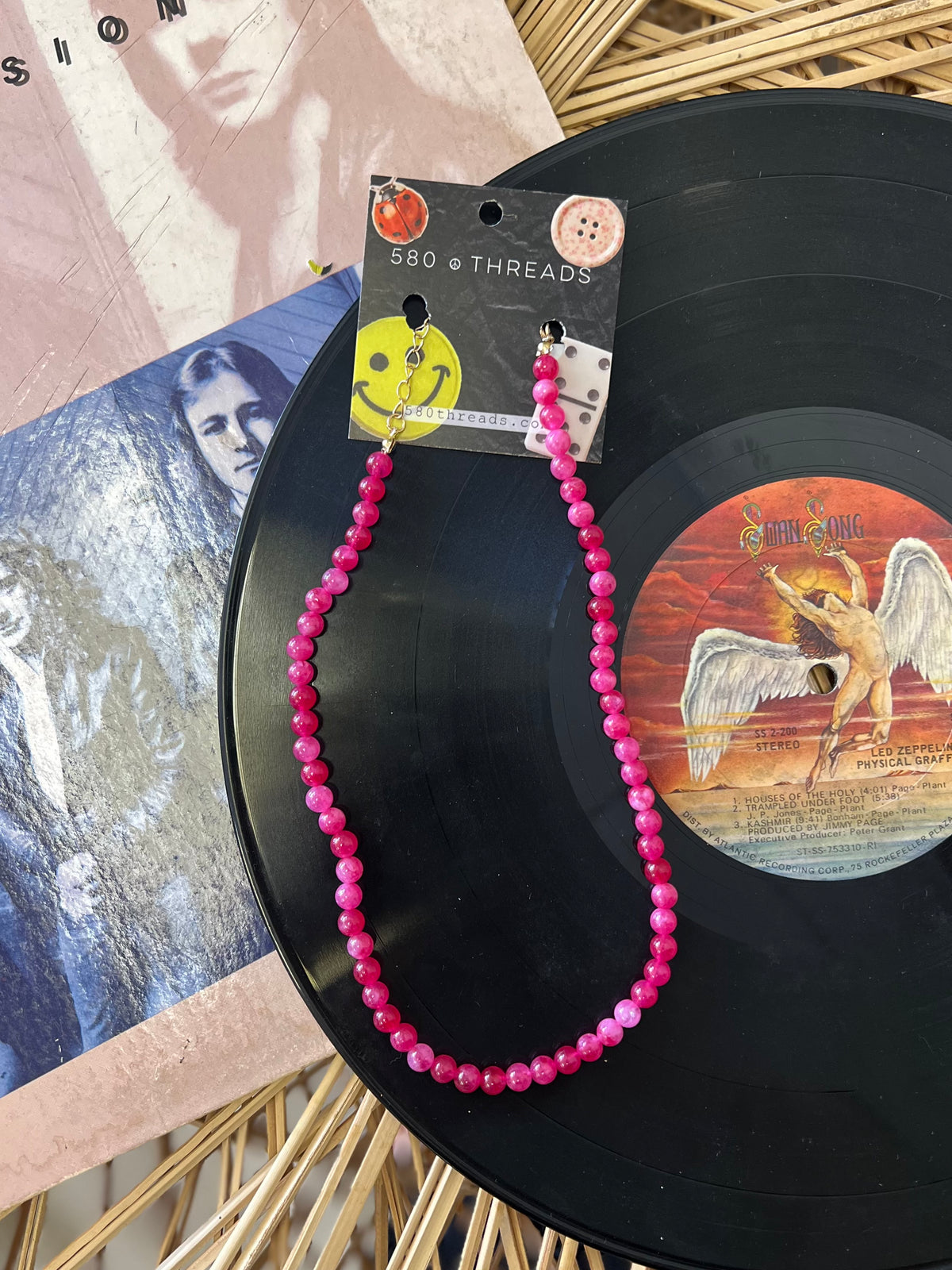 Pink Round Beaded Necklace