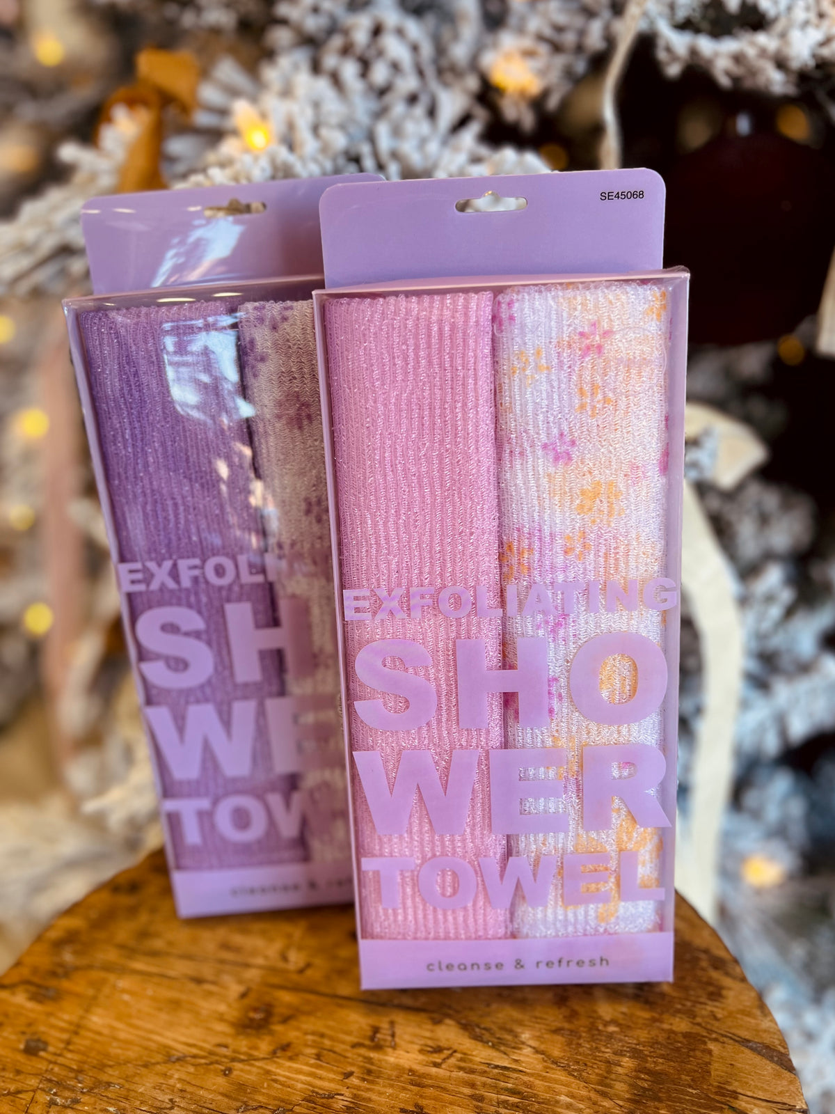 Exfoliating 2pcs Shower Towel Set