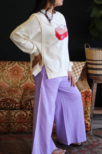 Mineral Wash Wide Leg Pants + Lavender