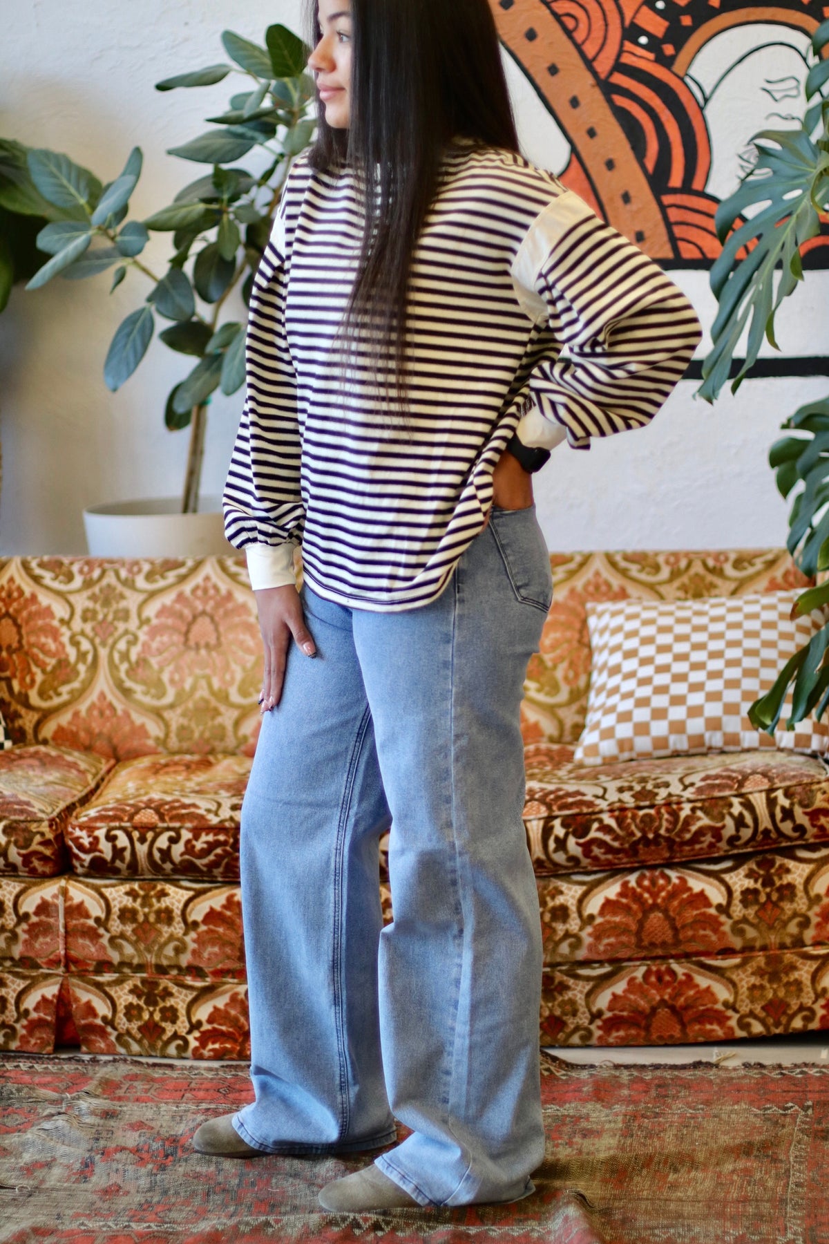 Medium Wash Wide Leg Jeans