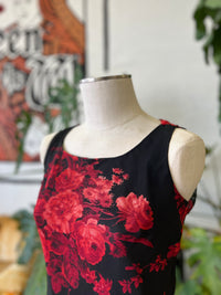 Vault Vintage // Red Rose Dress Medium