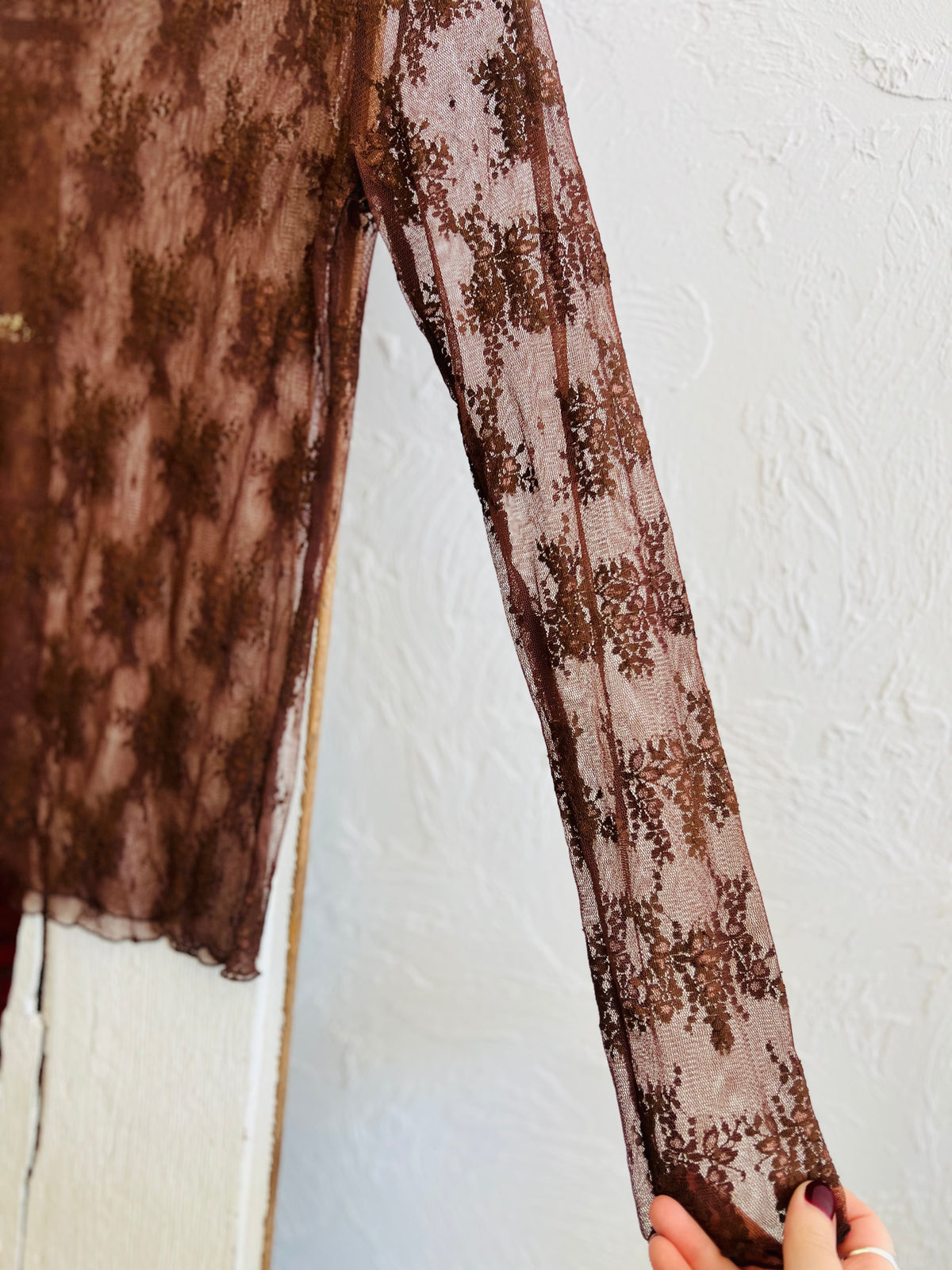 580 Lace Layering Top + Brown