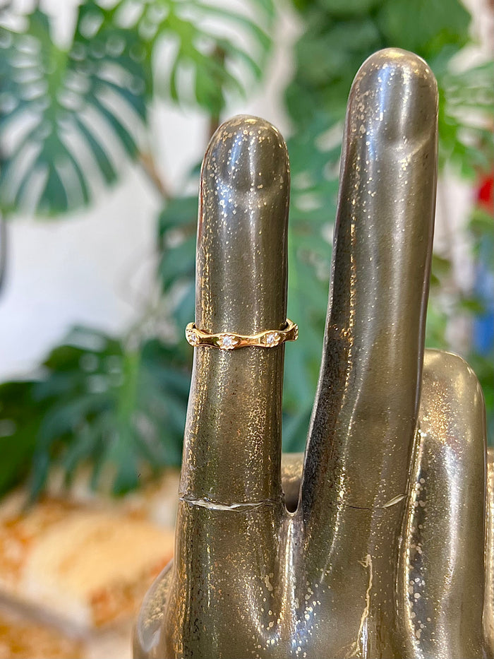 Stacker Wave Design 18K GP Ring