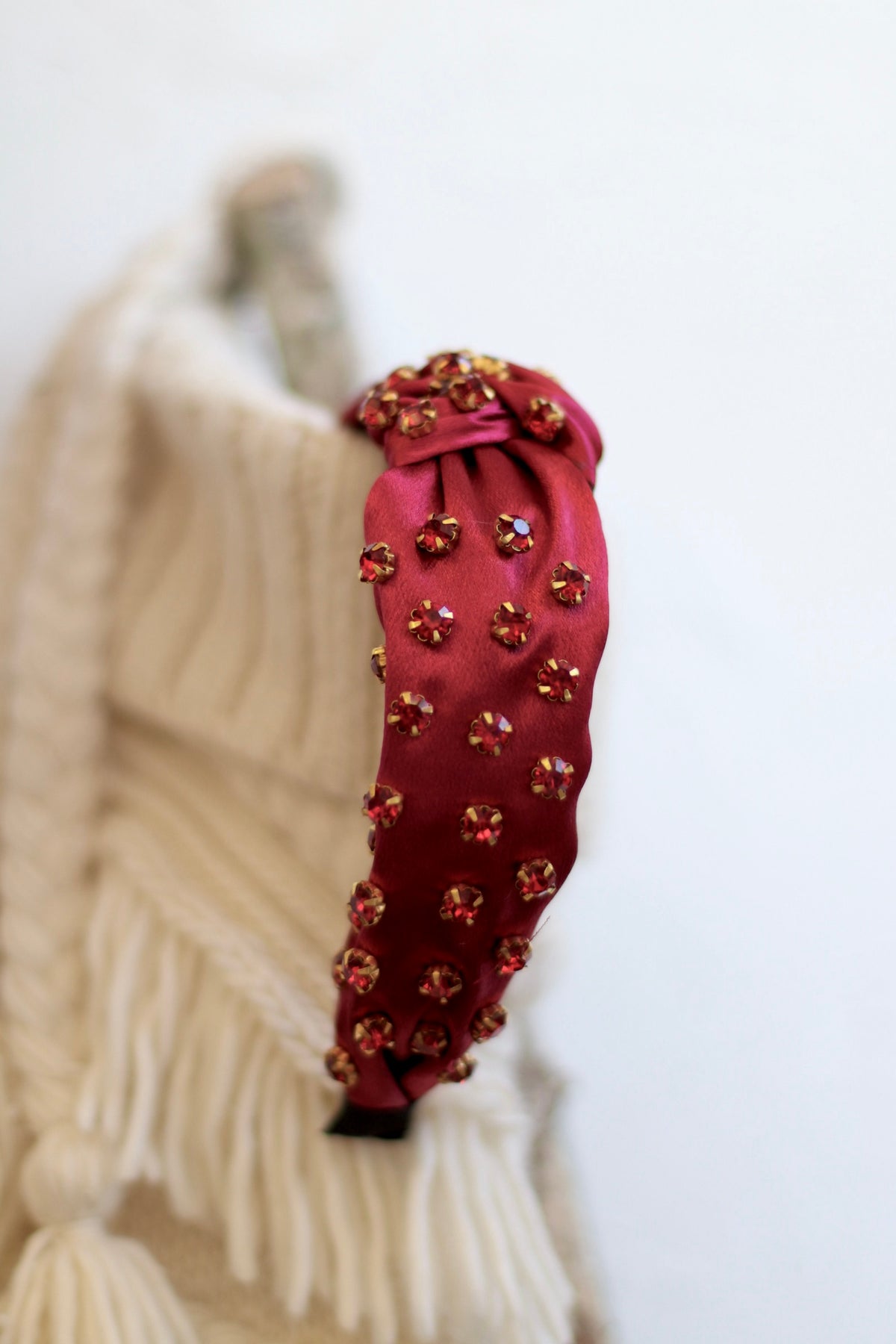 Satin Rhinestone Headband