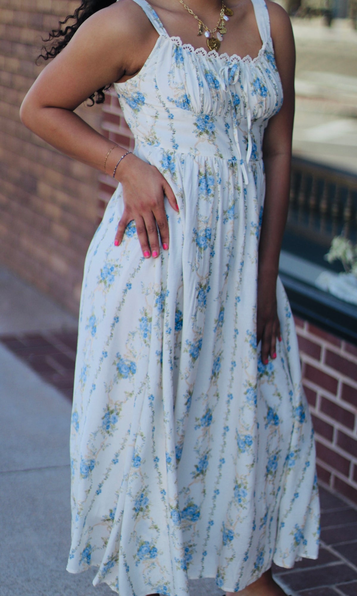 Ocean Corset Midi Dress