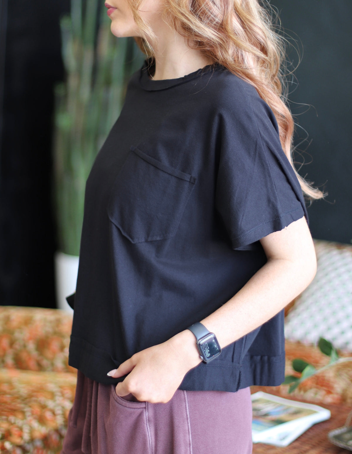 Dolly Oversized Boxy Top + Black