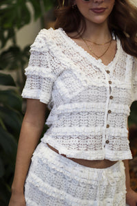Prairie Grunge White Lace Top