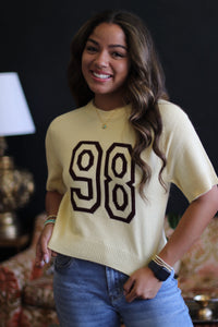Mellie Short Sleeve 98 Sweater Top + Butter