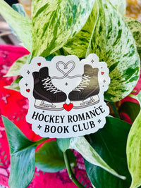 Hockey romance book club sticker 3"