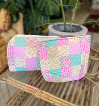 "Summer Garden" Quilted Cosmetic Bag