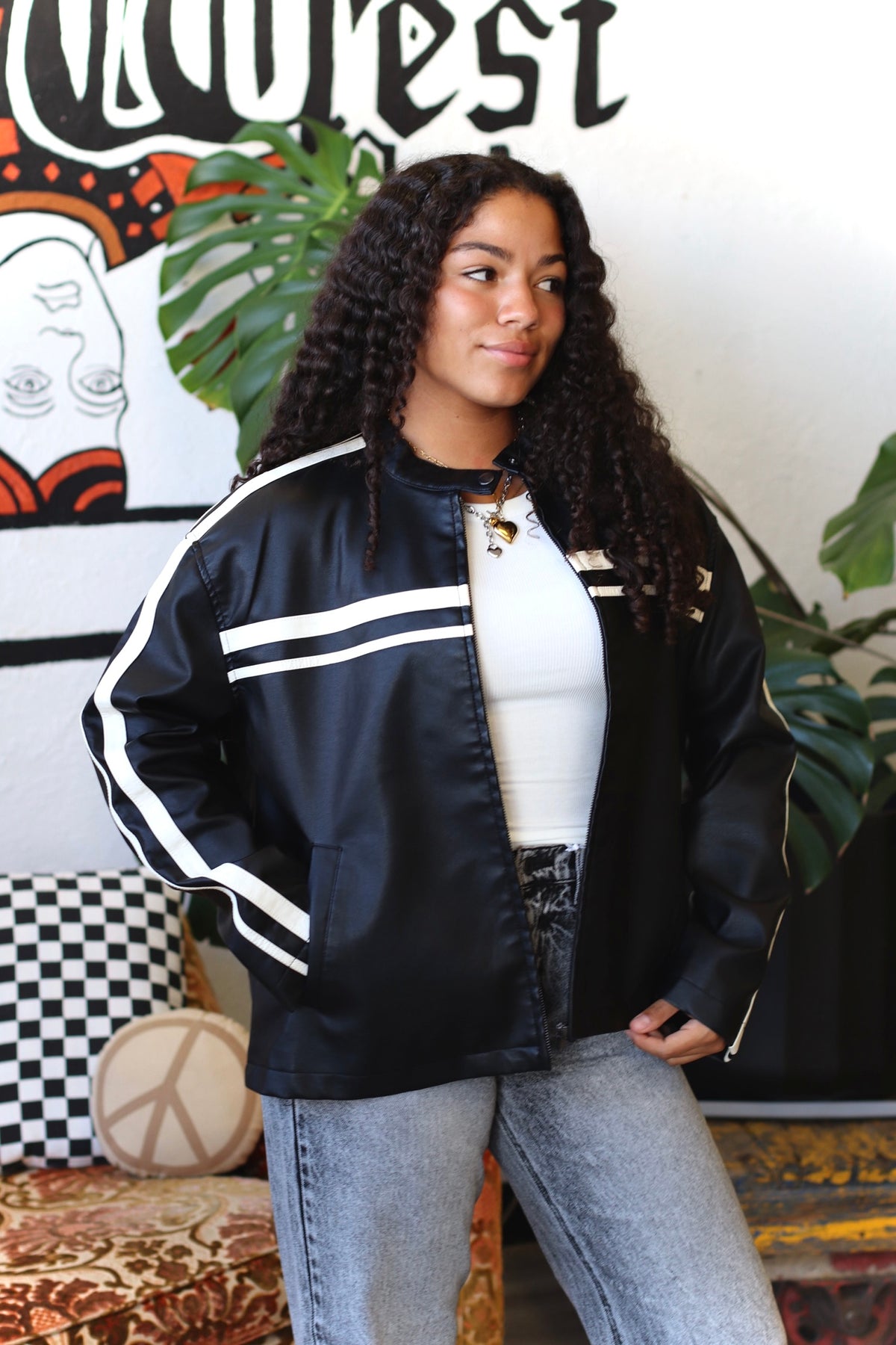 Moto Leather Jacket + Black