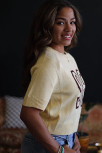 Mellie Short Sleeve 98 Sweater Top + Butter