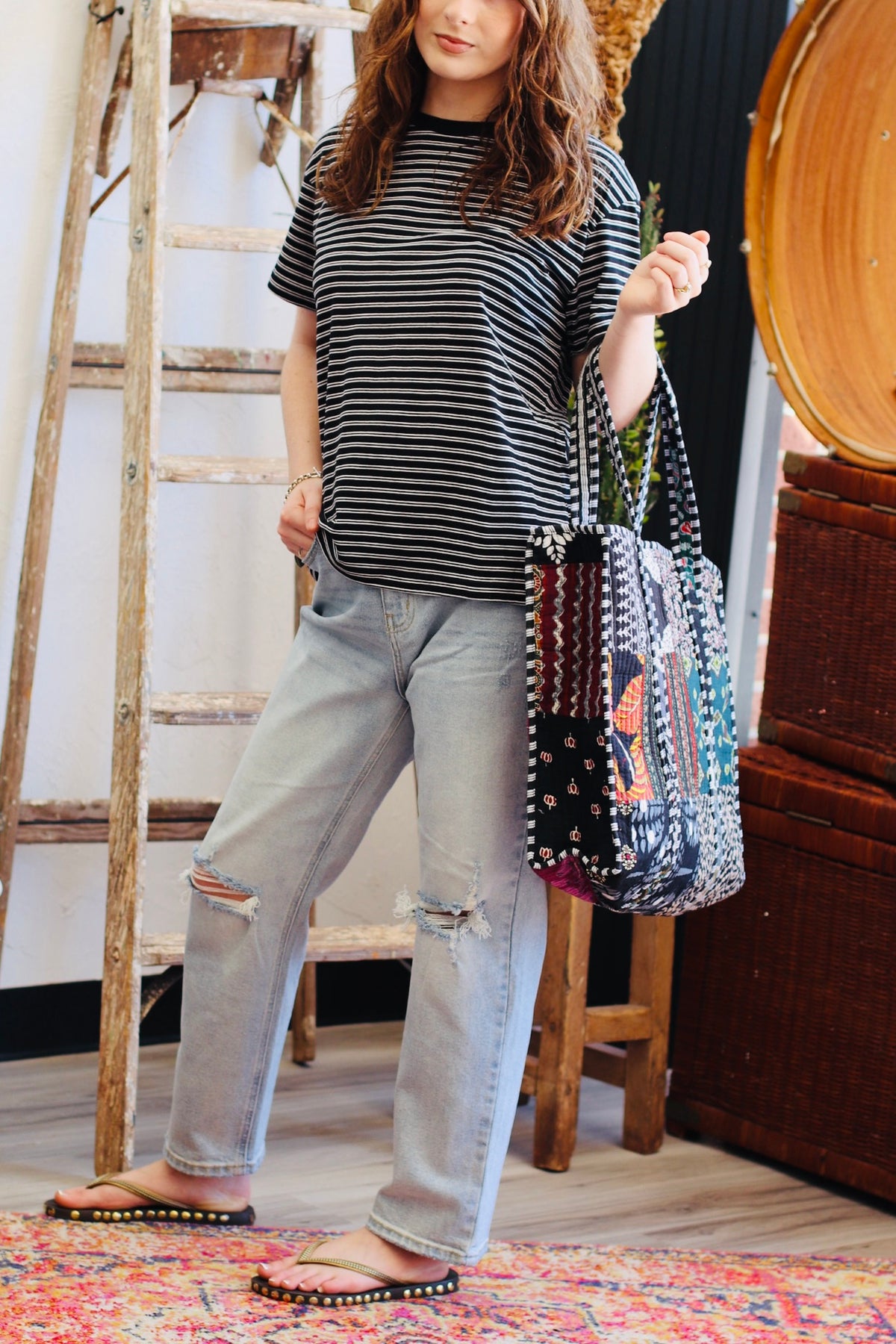 Distressed Light Wash Jeans