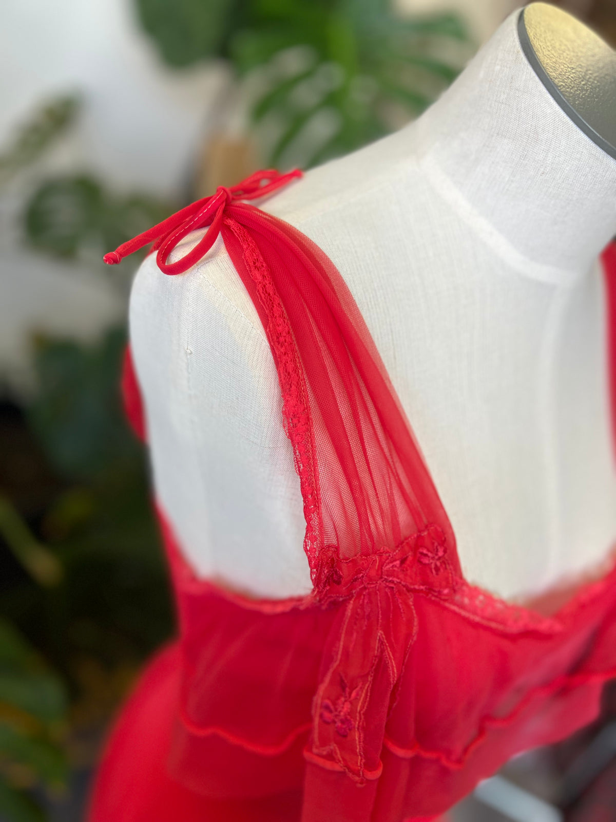 Vault | Red Romance Slip/Nightgown Small