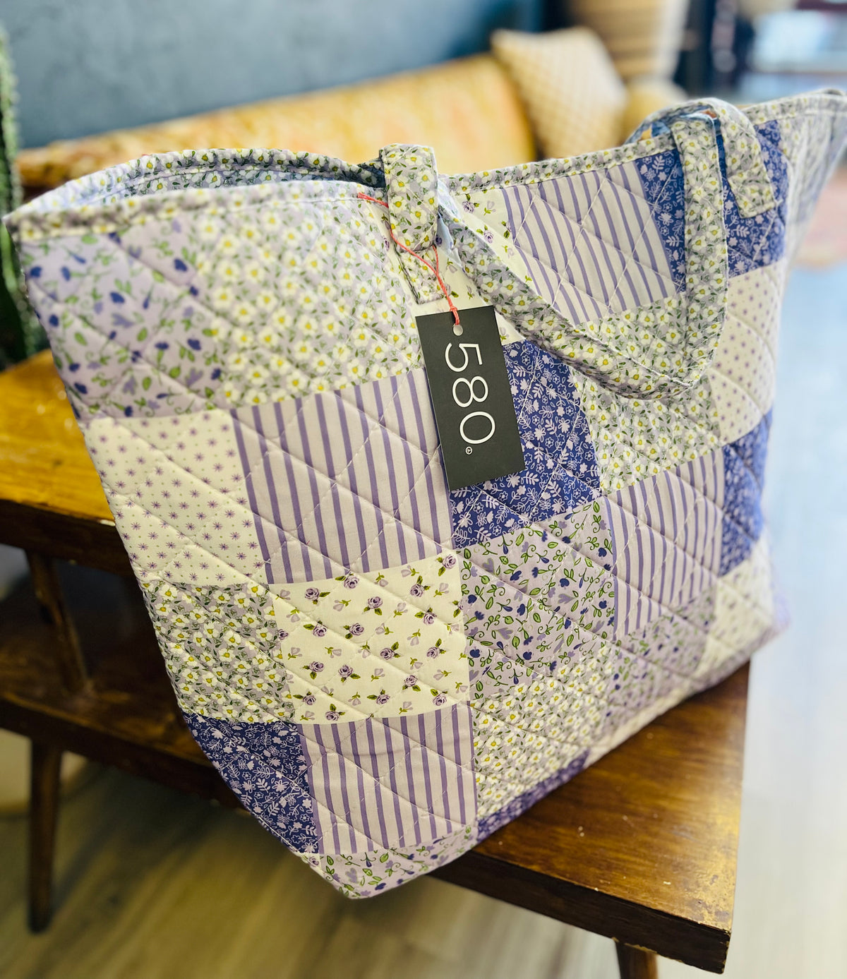 "Violet Dreams" Quilted Tote Bag