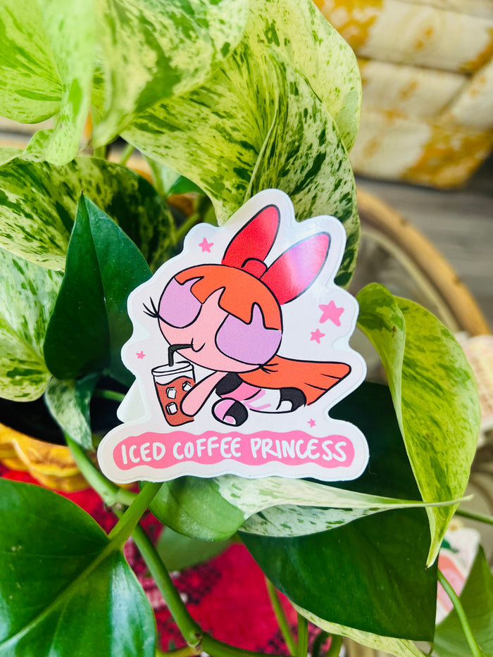 Iced Coffee Princess Sticker