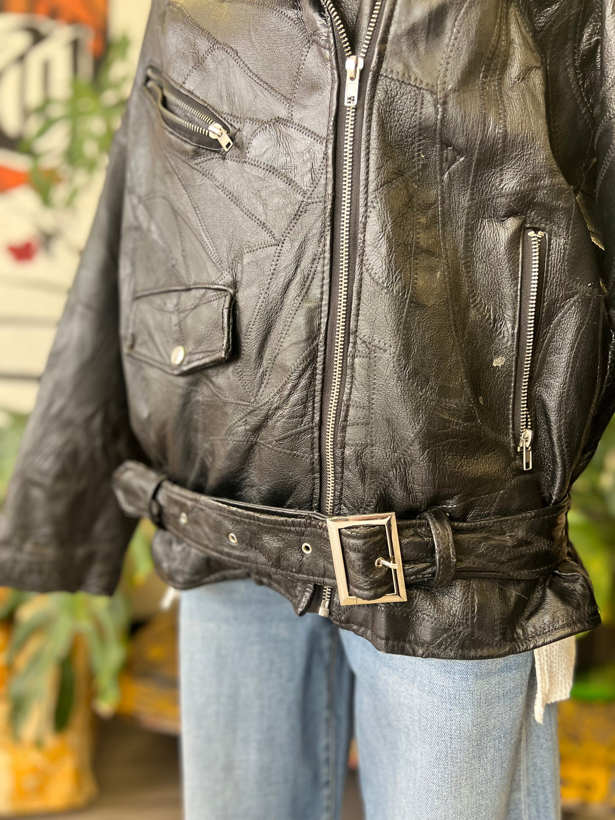 Vault | Leather Biker Jacket L/XL