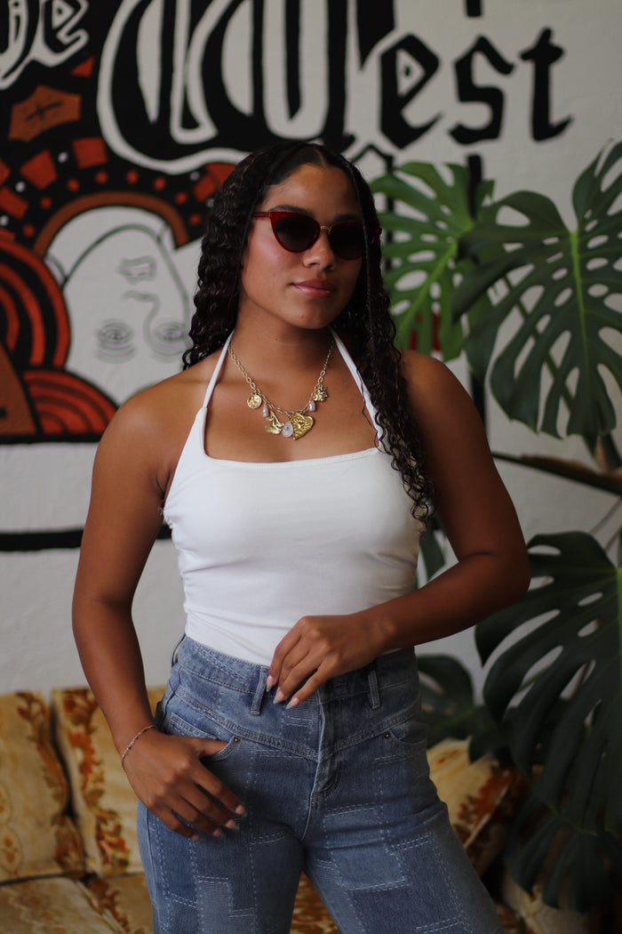 Jenna Cream Halter Top