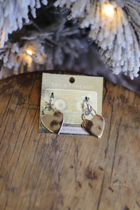 Hammered Heart Huggies