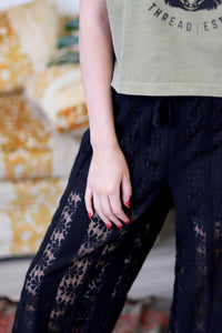 Summer Lace Pants in Black