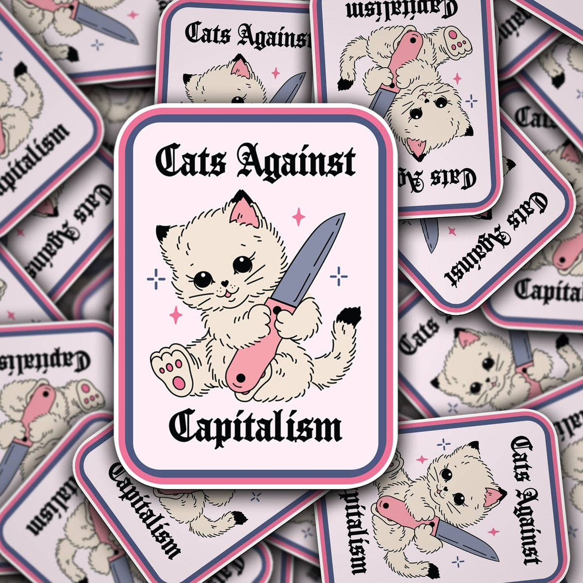 Cats Against Capitalism Sticker