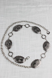 Silver Concho Western Belt