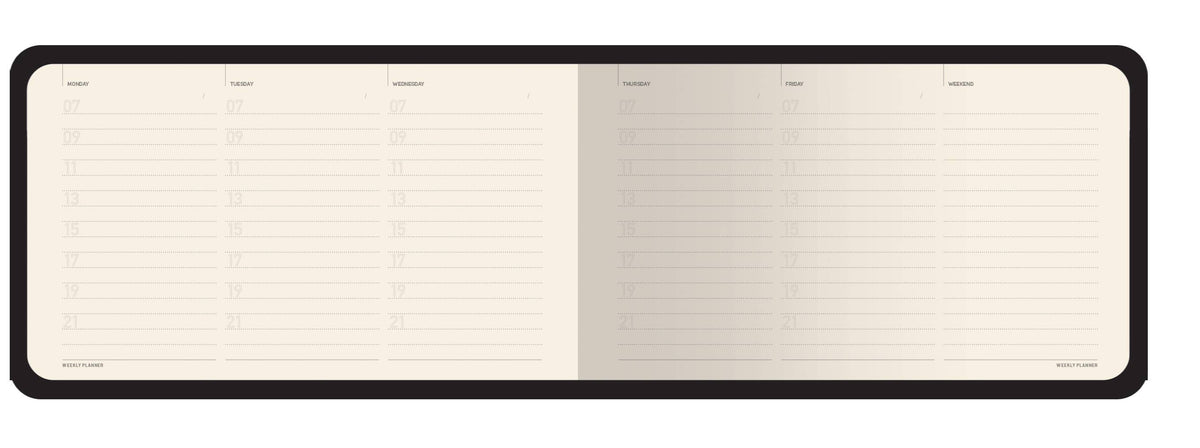 Horizontal Vegan Leather Weekly Planner Electric Fantasy