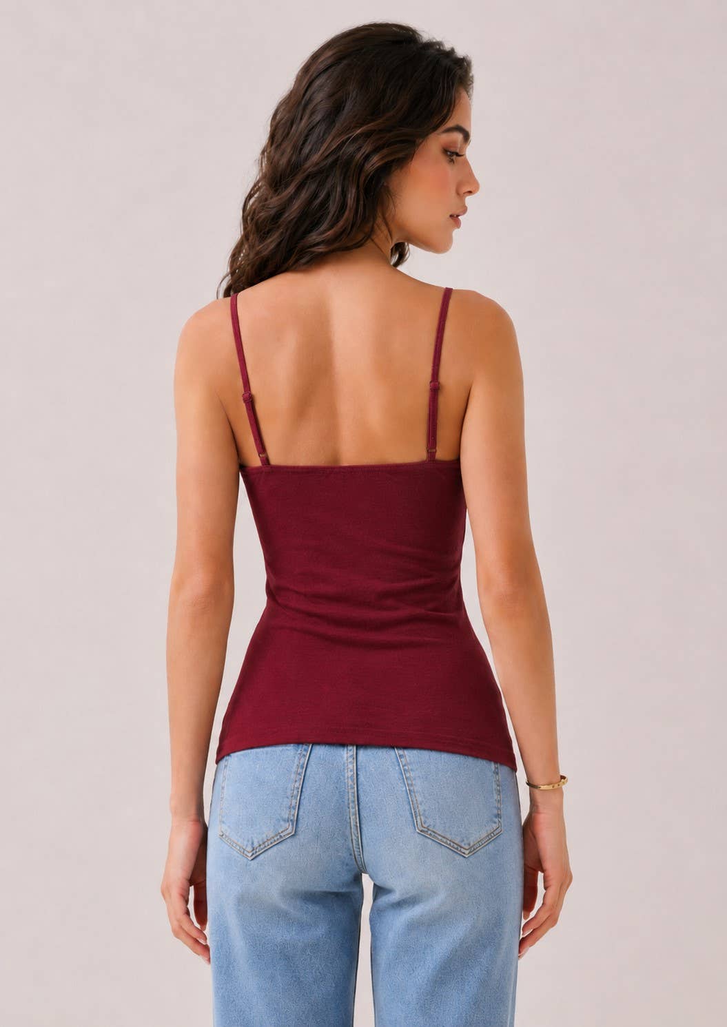 Bonnie Burgundy Baby doll Lace Cami Top