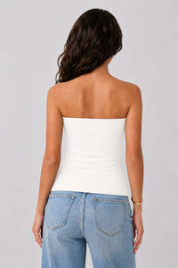 White Full Length Tube Top