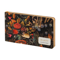 Horizontal Vegan Leather Weekly Planner Forest Mushrooms