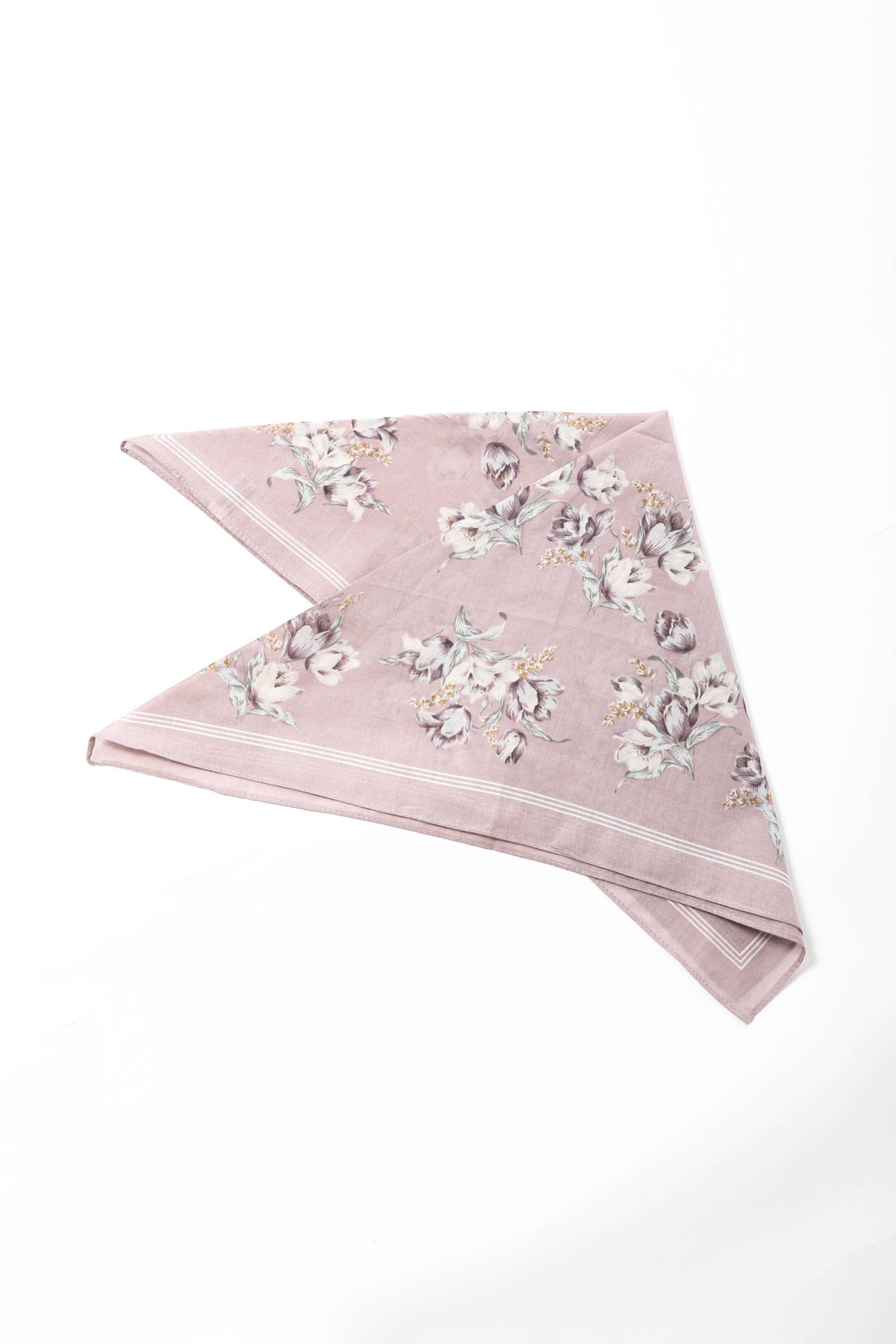 Orchid Pattern Bandana Mauve