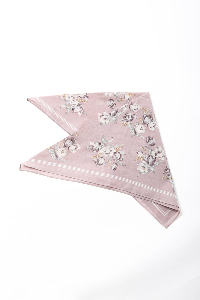 Orchid Pattern Bandana Mauve