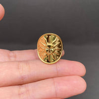 18K Gold Plated Adjustable Ring Sun