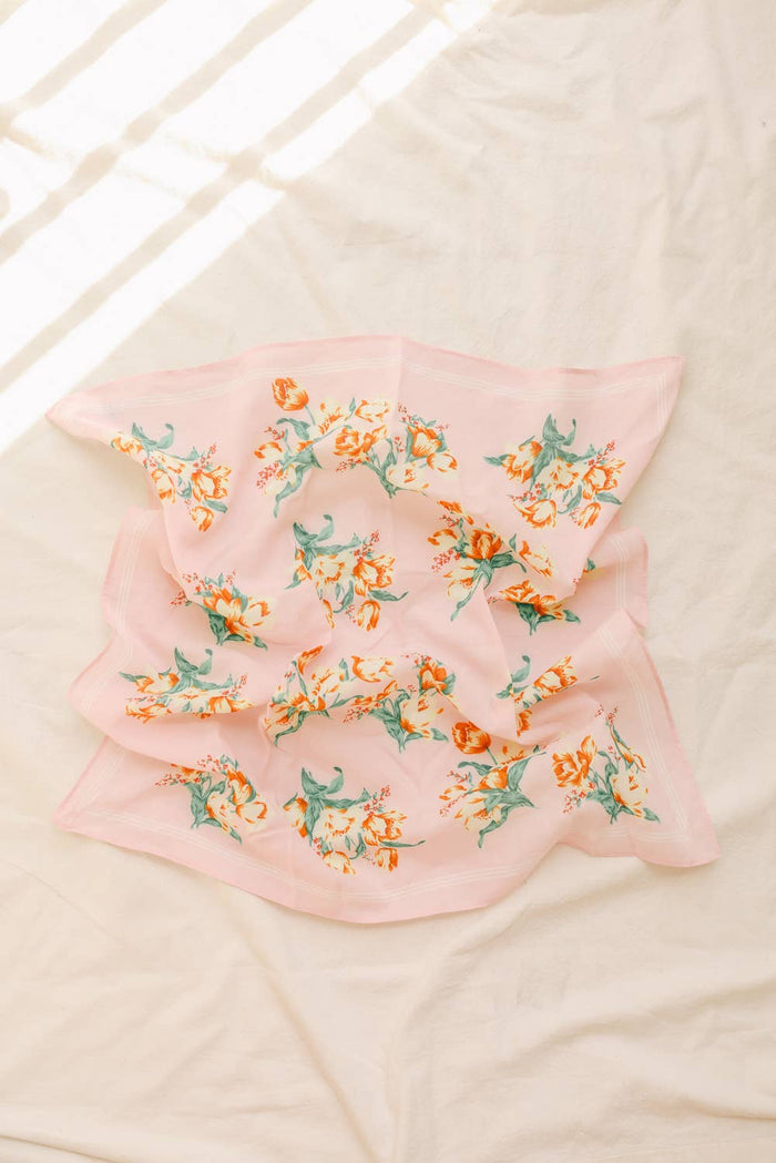 Orchid Pattern Bandana in Pink