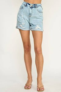 Jenny Mom Shorts - Light Wash