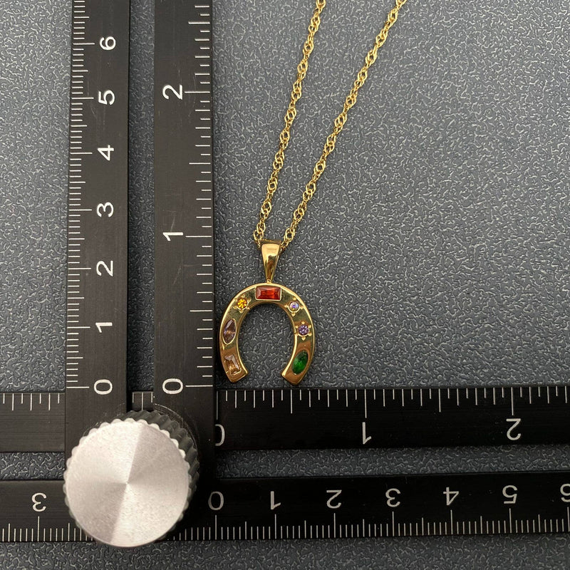 18K Gold Plated Horseshoe Necklace